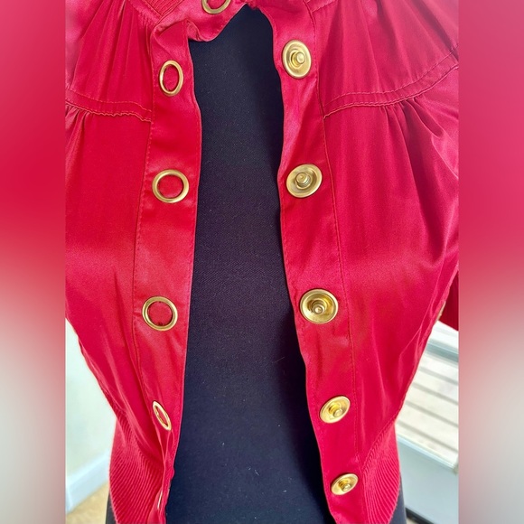 Wine Red / Burgundy 3/4 Sleeves Jacket - Picture 4 of 6